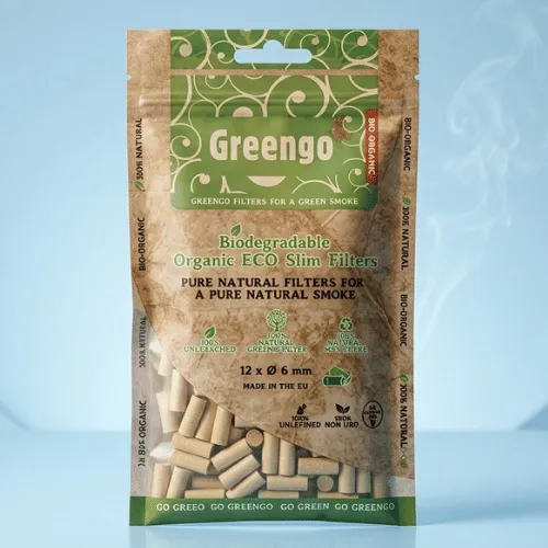 Greengo XL Uzun Slim Organik Poşet Sigara Sarma Filtresi