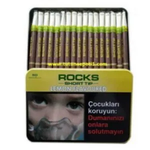 Rocks Short Tip Lemon sigarillo - Limon Aromalı - 50's