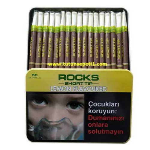Rocks Short Tip Lemon sigarillo - Limon Aromalı - 50's