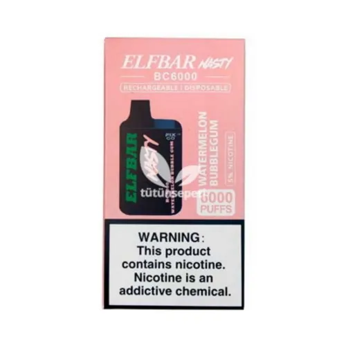 Elf Bar BC6000 Watermelon Bubble Gum Puff - Nasty - Görsel 4