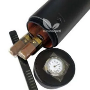 Cohiba Silindir Humidor - Deri Puro Kutusu
