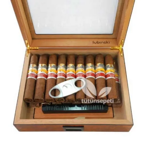 Lubinski Humidor + Cohiba Exclusivo Suiza Puro seti - Görsel 2
